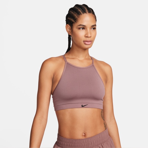 NWT- Nike Purple Indy Seamless Sports Bra - Picture 1 of 6
